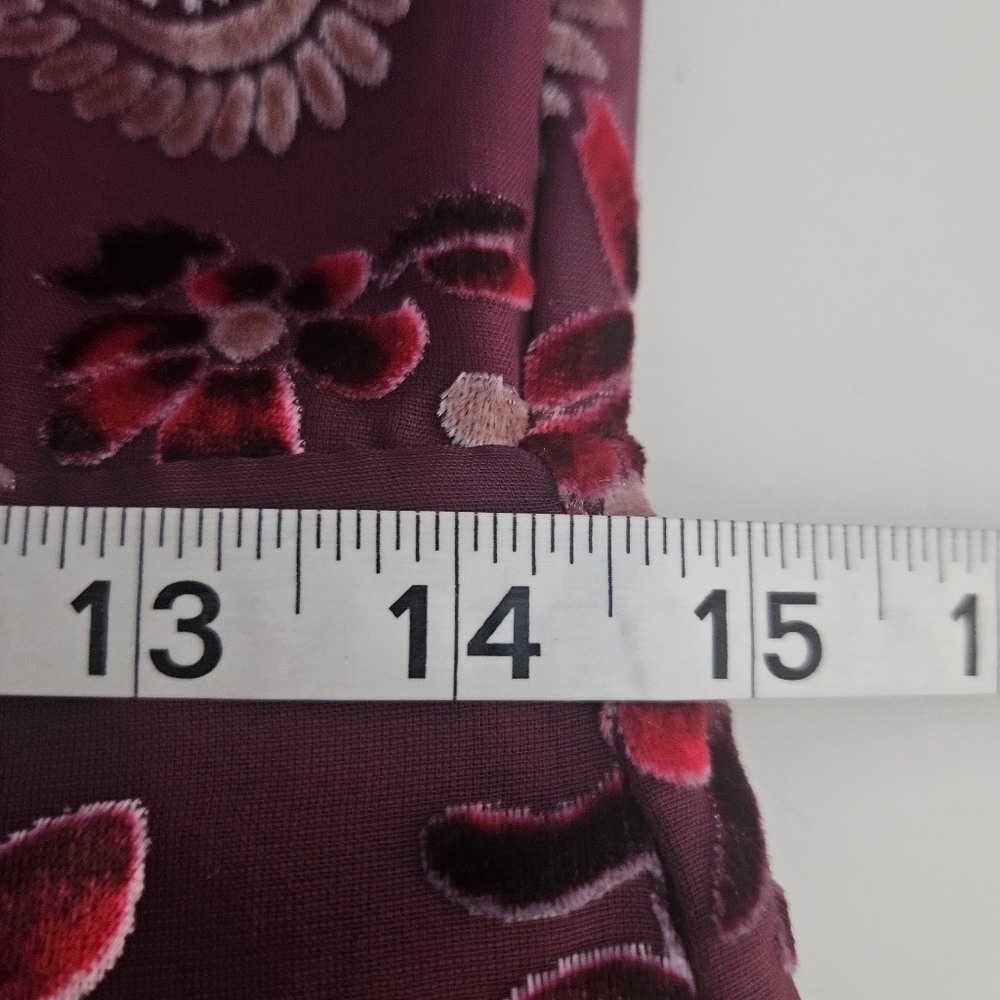 NWT Chelsea & Violet Maroon Velvet Boho Paisley Jumpsuit Sz Medium‎ - Picture 12 of 14